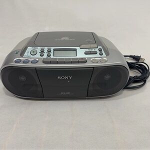 Sony Boombox CD Player with AM/FM - Black and Silver